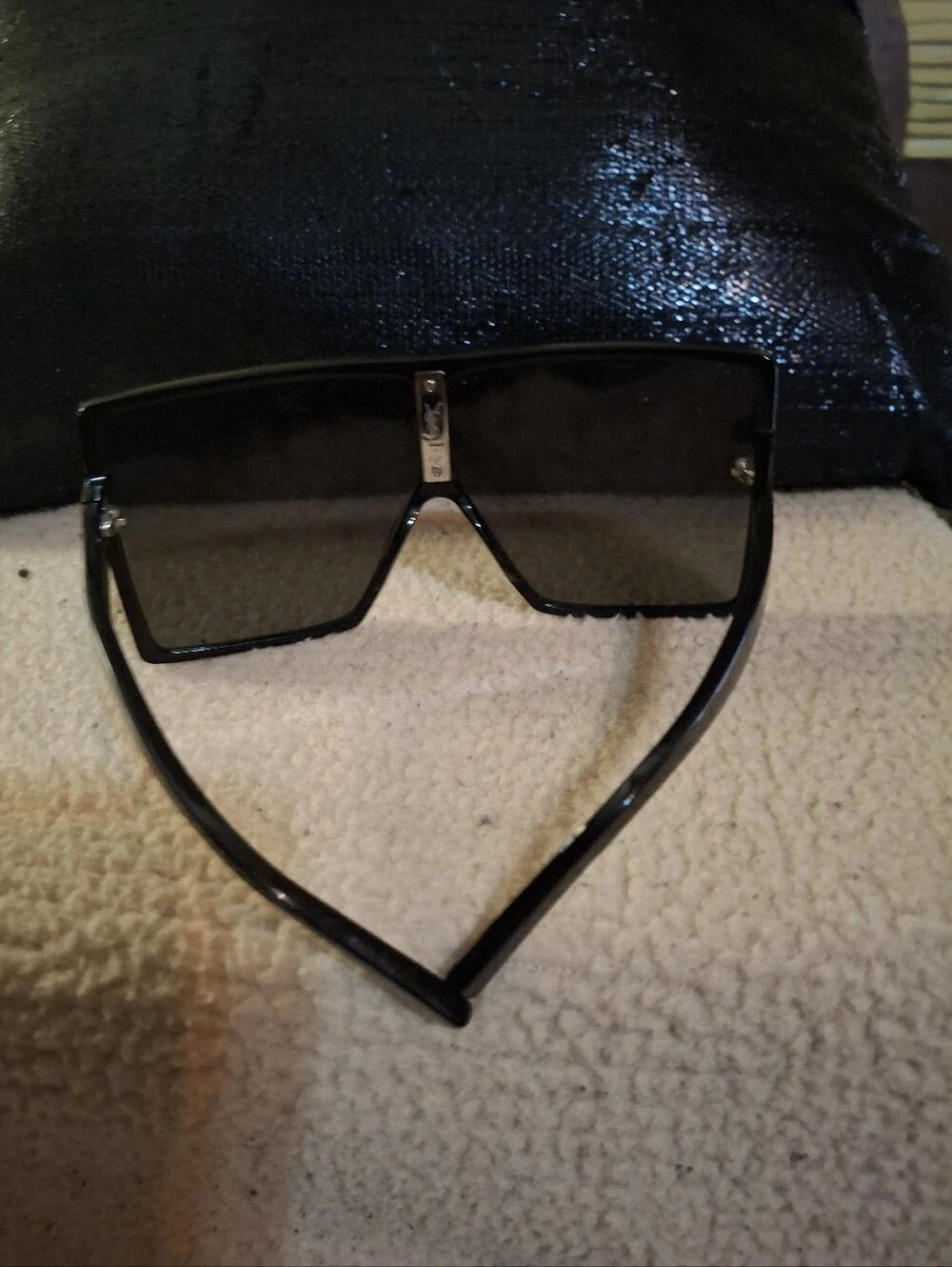 YSL Black Shield Sunglasses - Classic Polarized Look